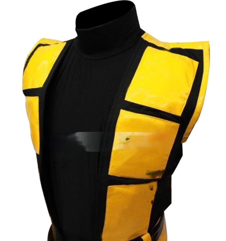 Handmade Scorpion Mortal Kombat Cosplay Vest and Outfit.