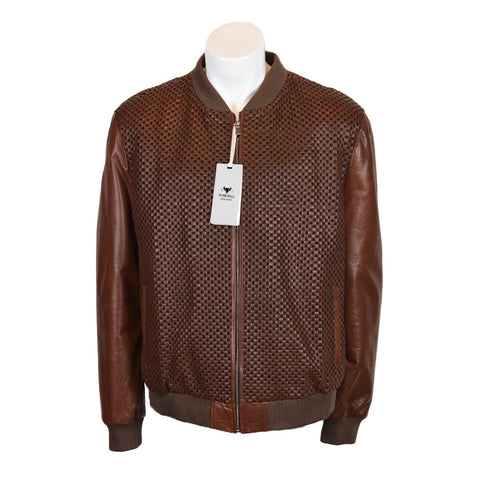 Ox and Bulls Mesh leather Dark Brown Jacket